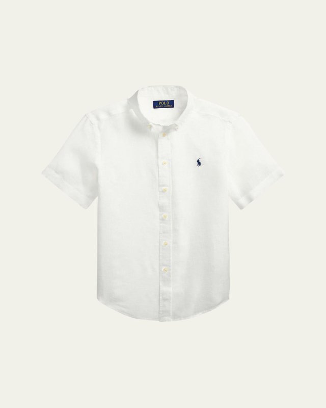 Boy's Linen Sport Shirt, Size S-XL